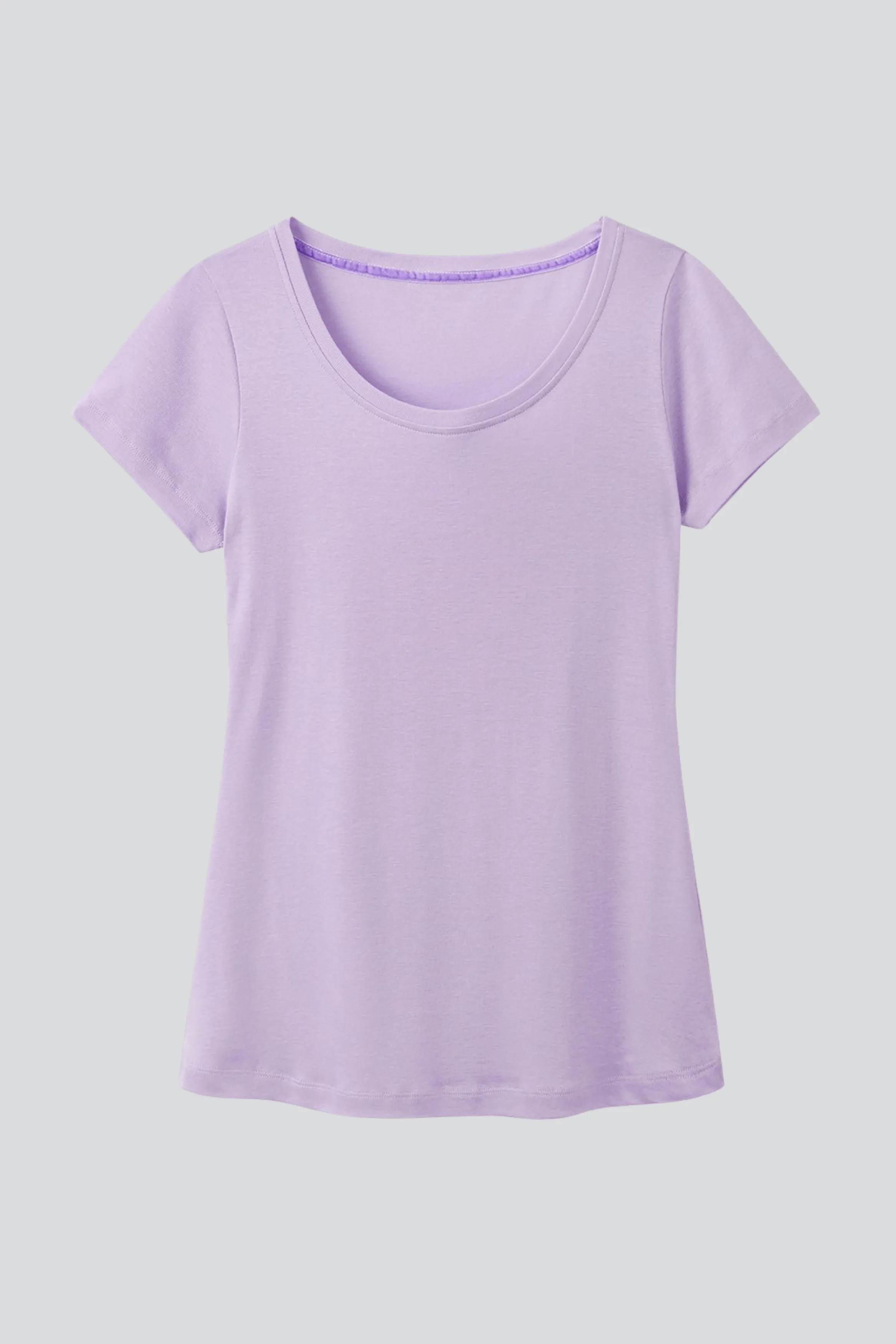 Scoop Neck Cotton & TENCEL Modal Blend T-shirt | Multiple Colours