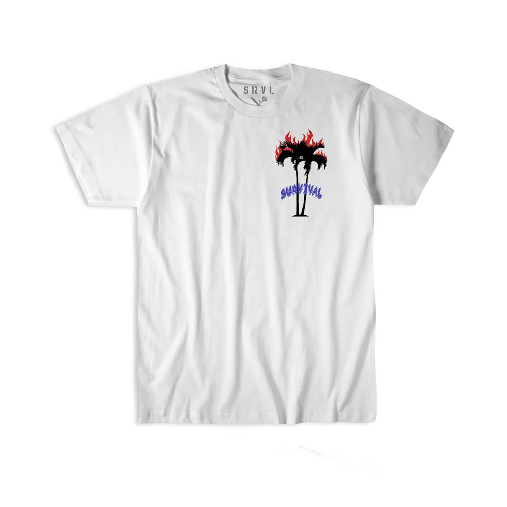 SHADY ISLAND TEE WHITE/RED