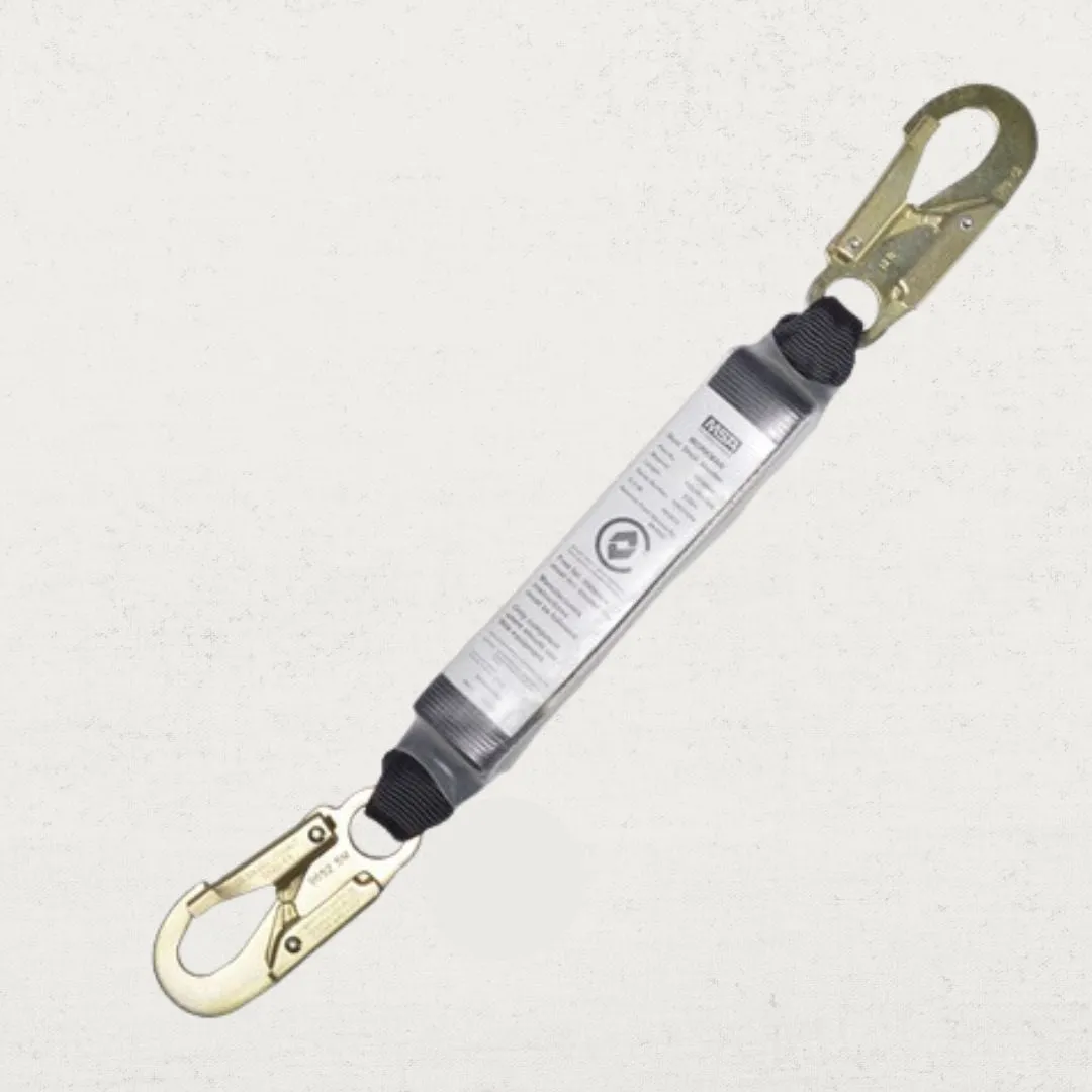 Short Shock Absorber, Steel Snaphook Lanyard