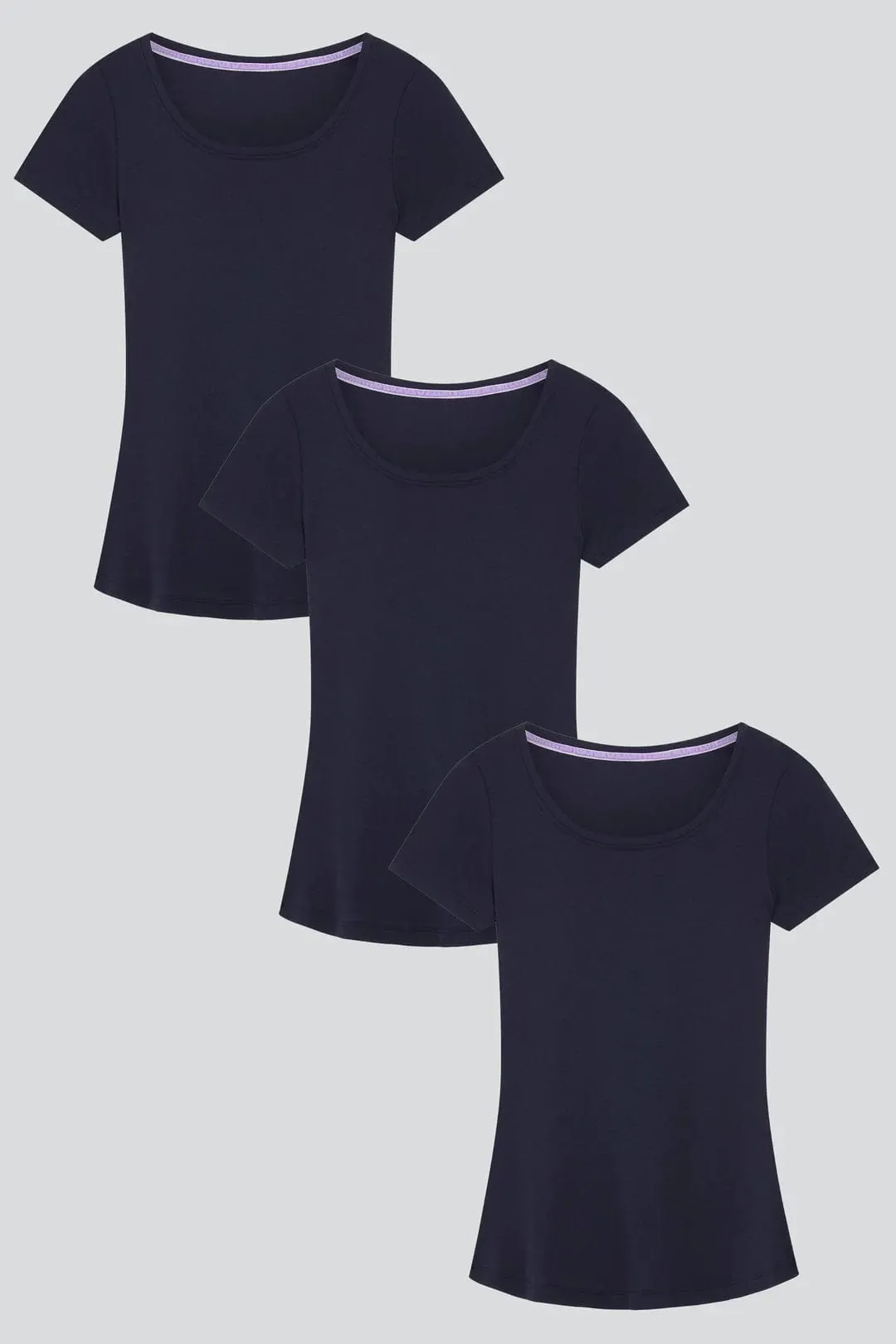 Short Sleeve Scoop Neck Cotton TENCEL Modal Blend T-shirt Bundle | Multiple Colours