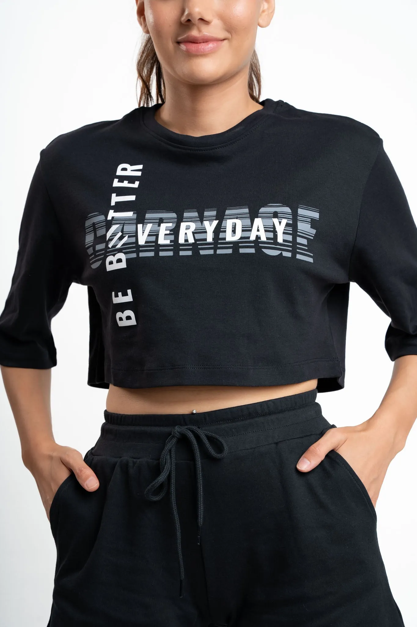 Slogan Oversized Crop