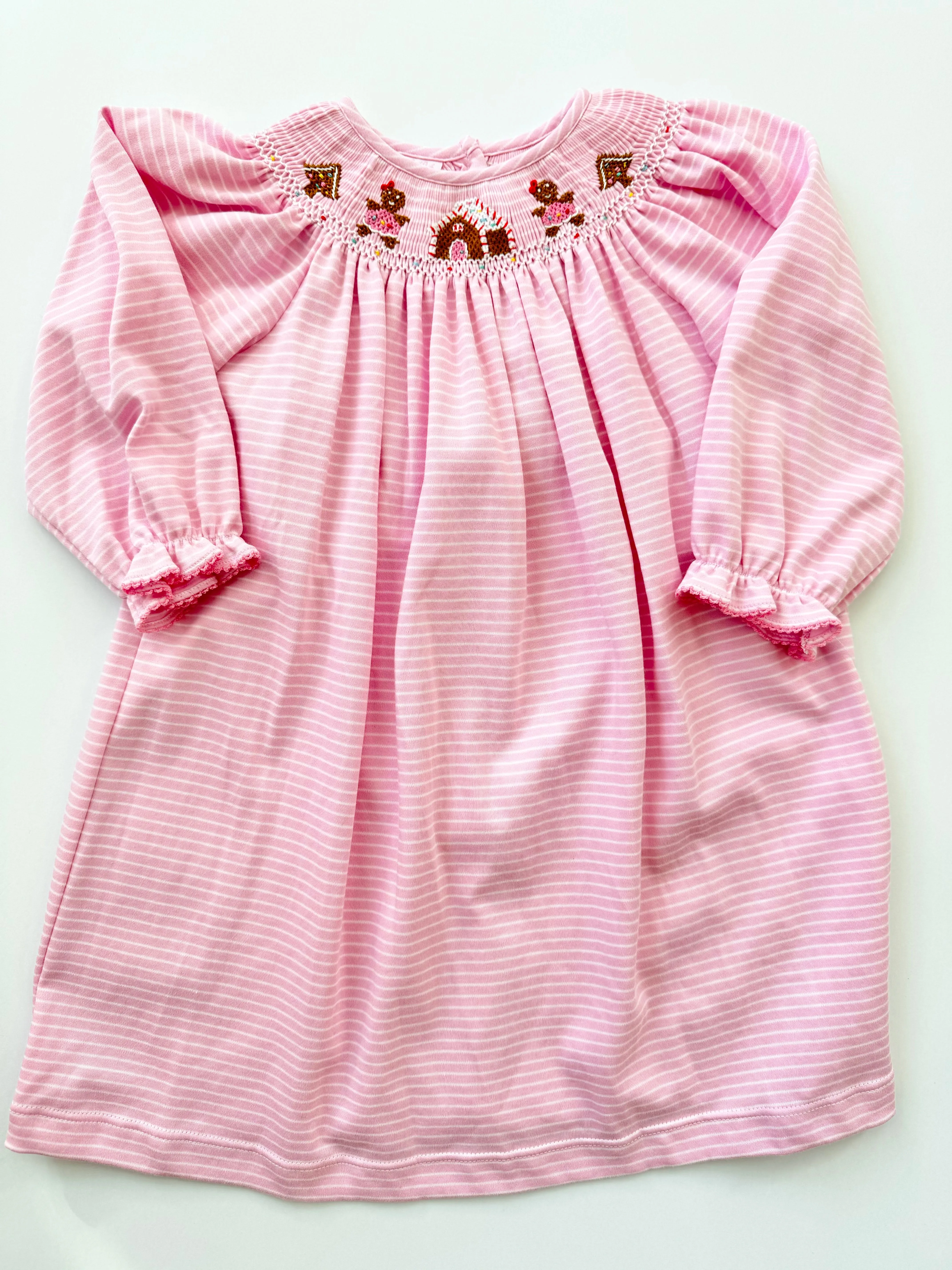 Smocked Dress - Pink Gingerbread