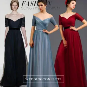 The Amerlie Off Shoulder Evening Gown (Available in 3 colours)