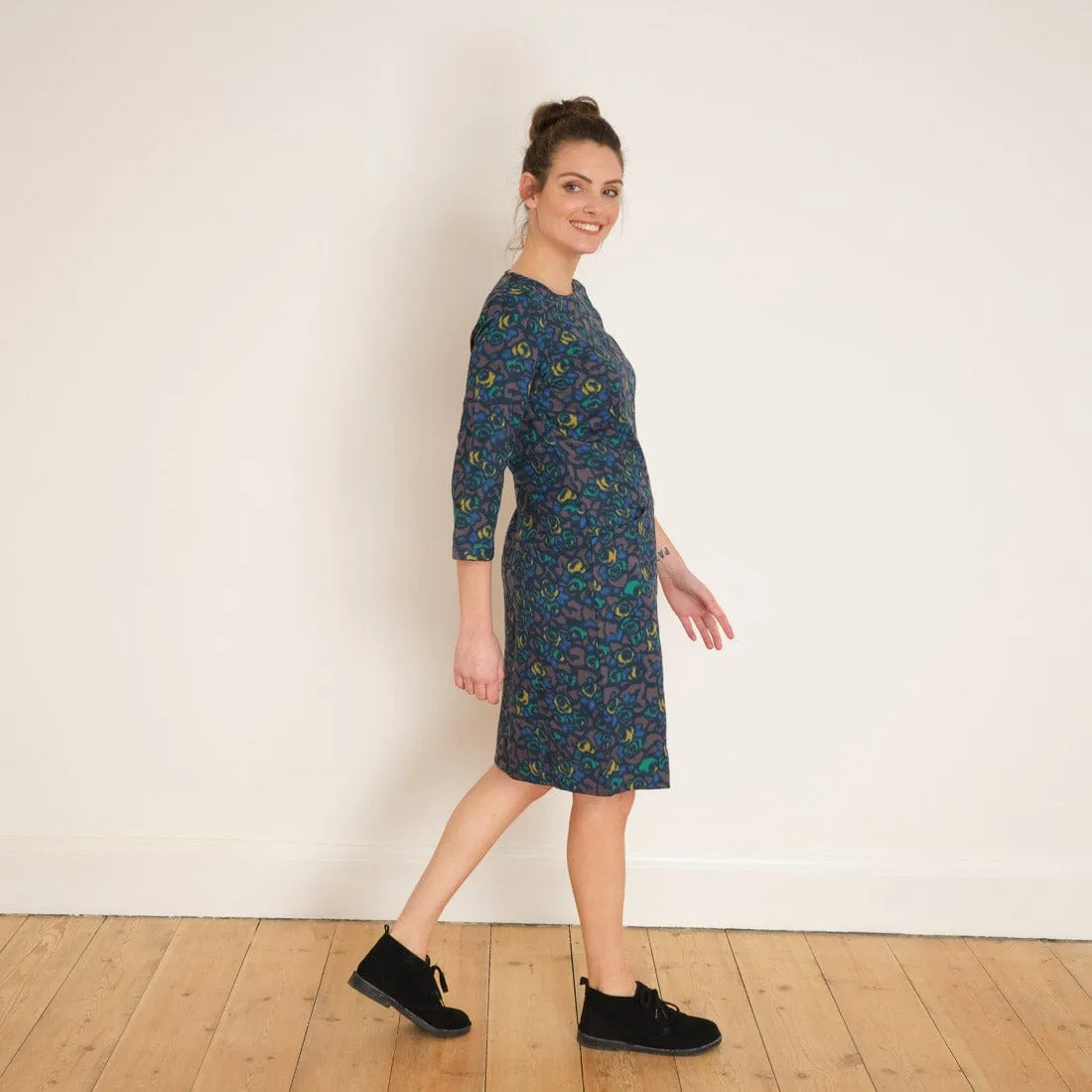 Thea Tencel Shift Dress | Block Print