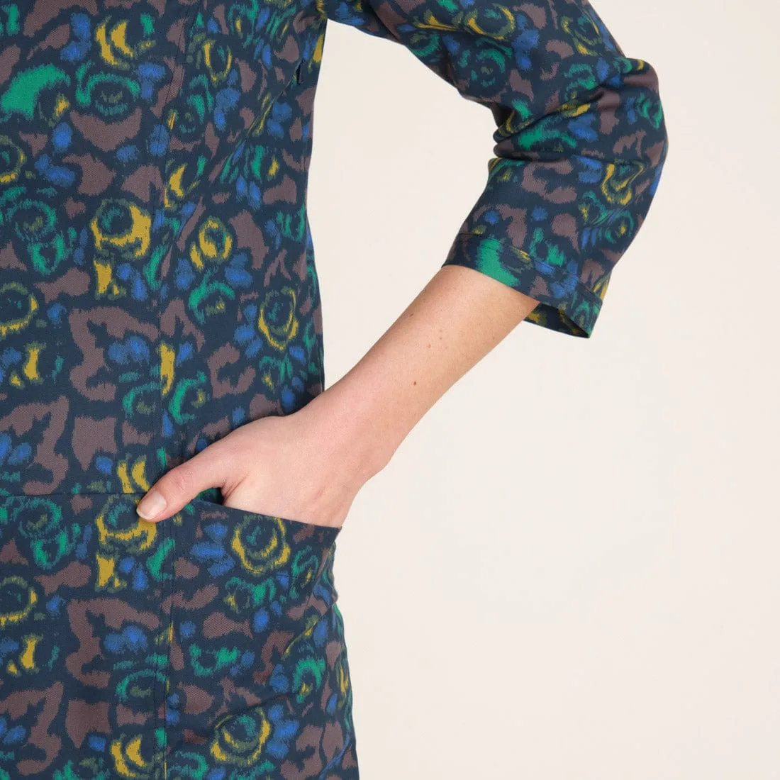 Thea Tencel Shift Dress | Block Print