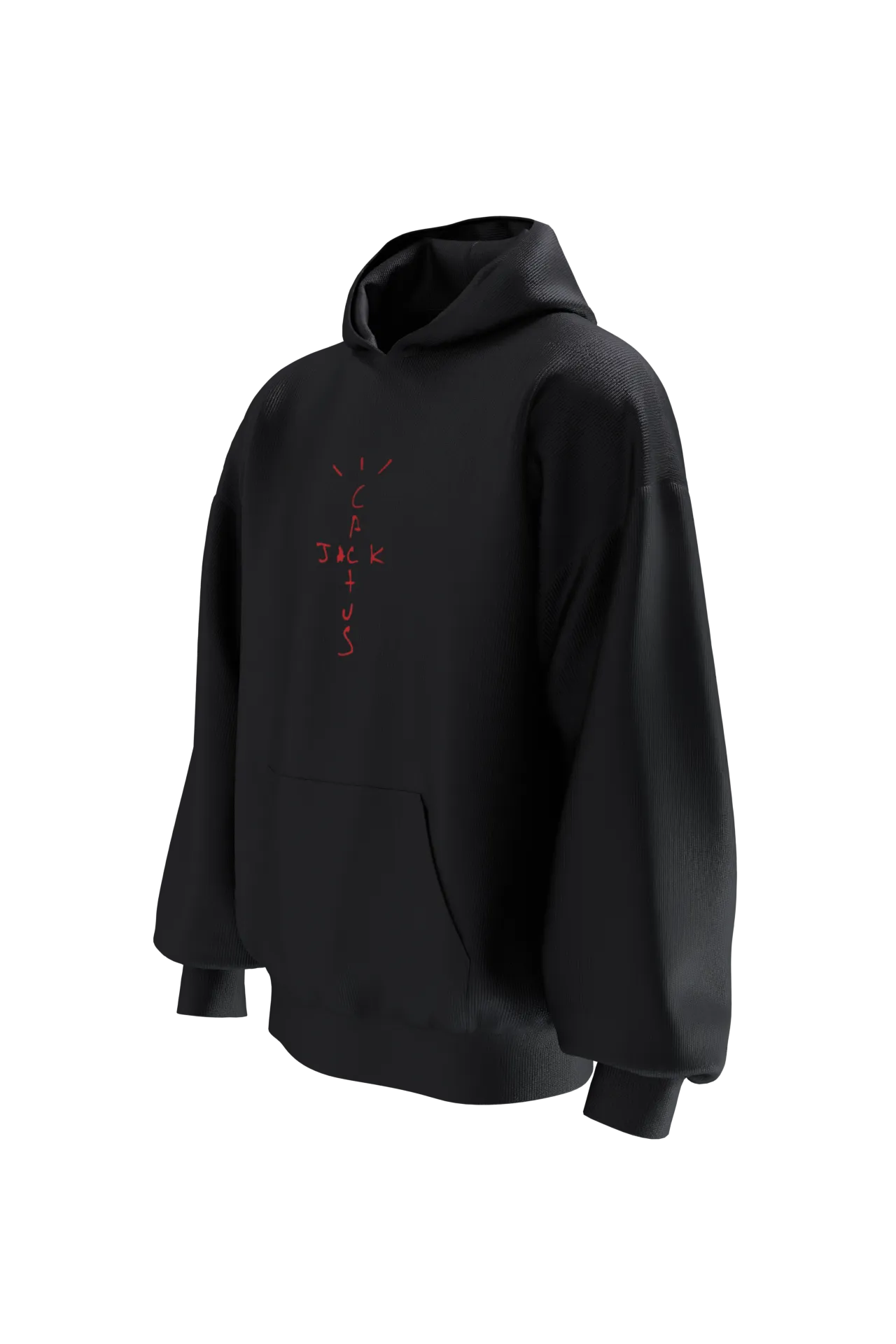 Travis Scott Oversized Hoodie 3 - Black