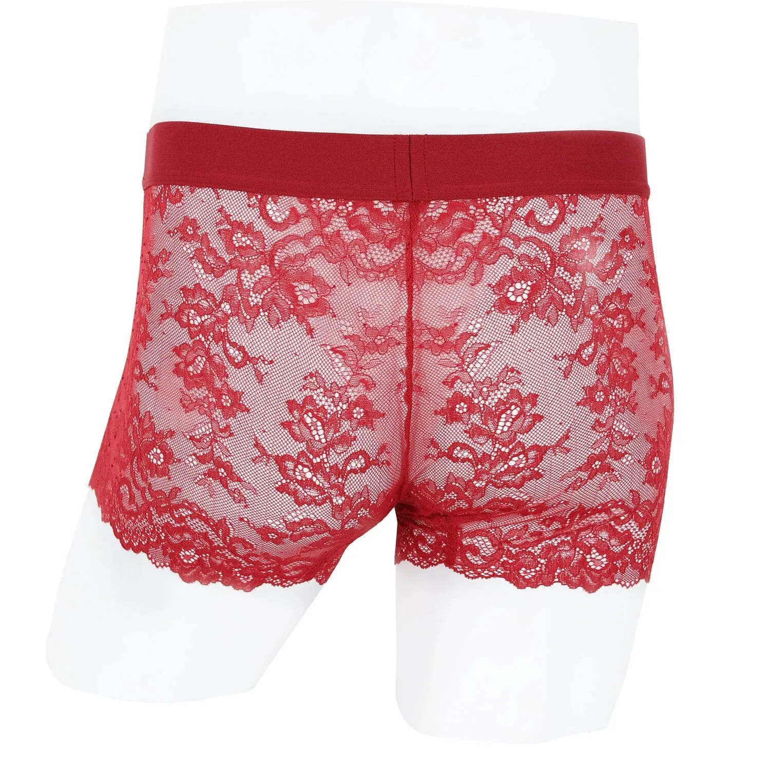 Wacoal Freedom LIMITED UNDERWEAR กางเกงในผู้ชายผ้าลูกไม้ (Lace Boxer ) รุ่น WX2652 สีแดง (RE)