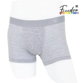 Wacoal Freedom กางเกงใน Boxer พื้นเรียบ (Top dye look)  รุ่น WX2654 สีเทา (GY)