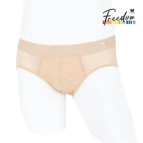 Wacoal Freedom กางเกงในชาย bikini พื้นเรียบ (Top dye look) รุ่น WX2682 สีเนื้อ (NN)