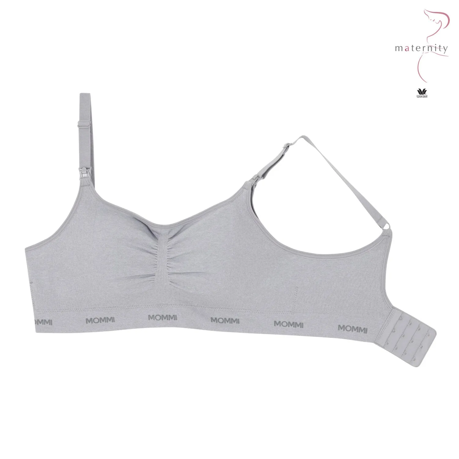 Wacoal Maternity Mommi Bra บราสำหรับให้นมบุตร รุ่น WM1Y02 สีเทาอ่อน (LI)