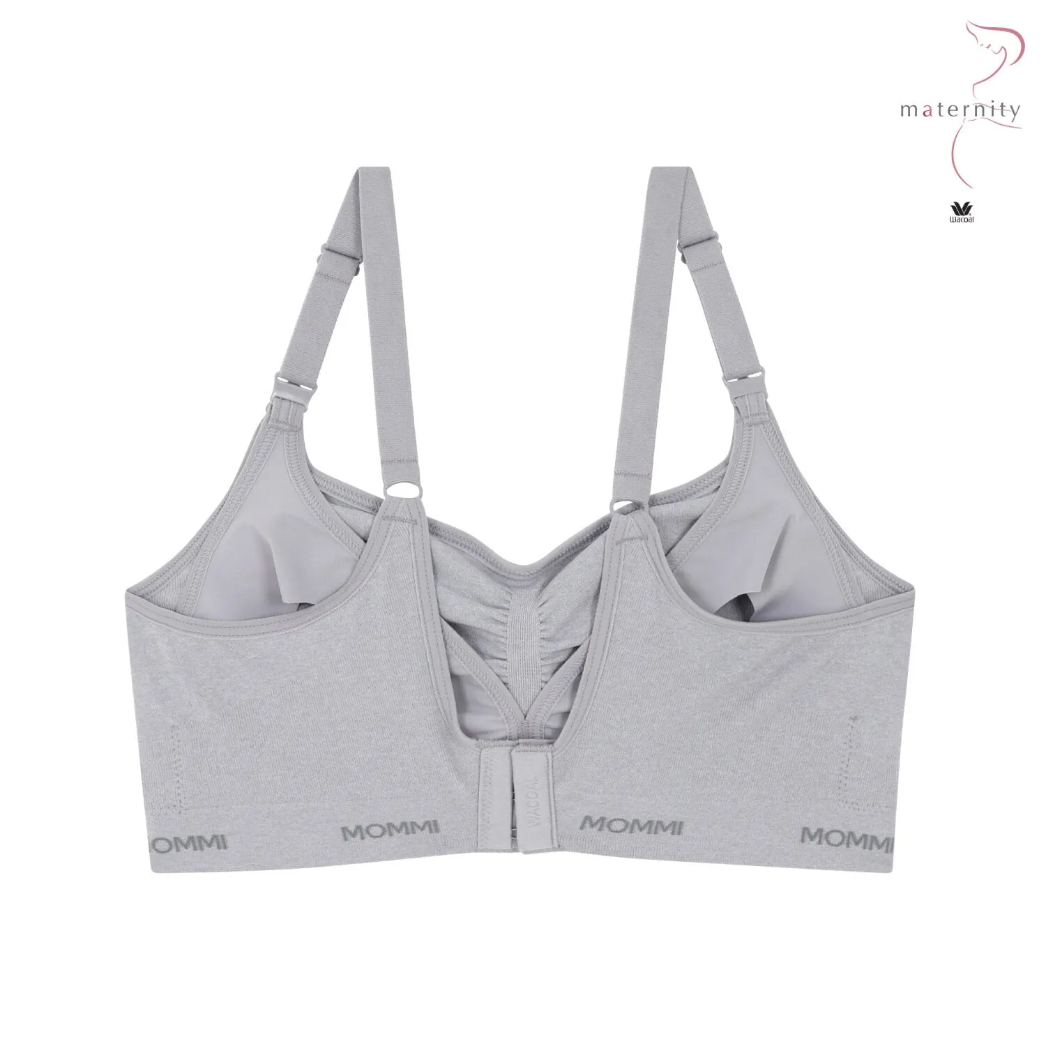 Wacoal Maternity Mommi Bra บราสำหรับให้นมบุตร รุ่น WM1Y02 สีเทาอ่อน (LI)