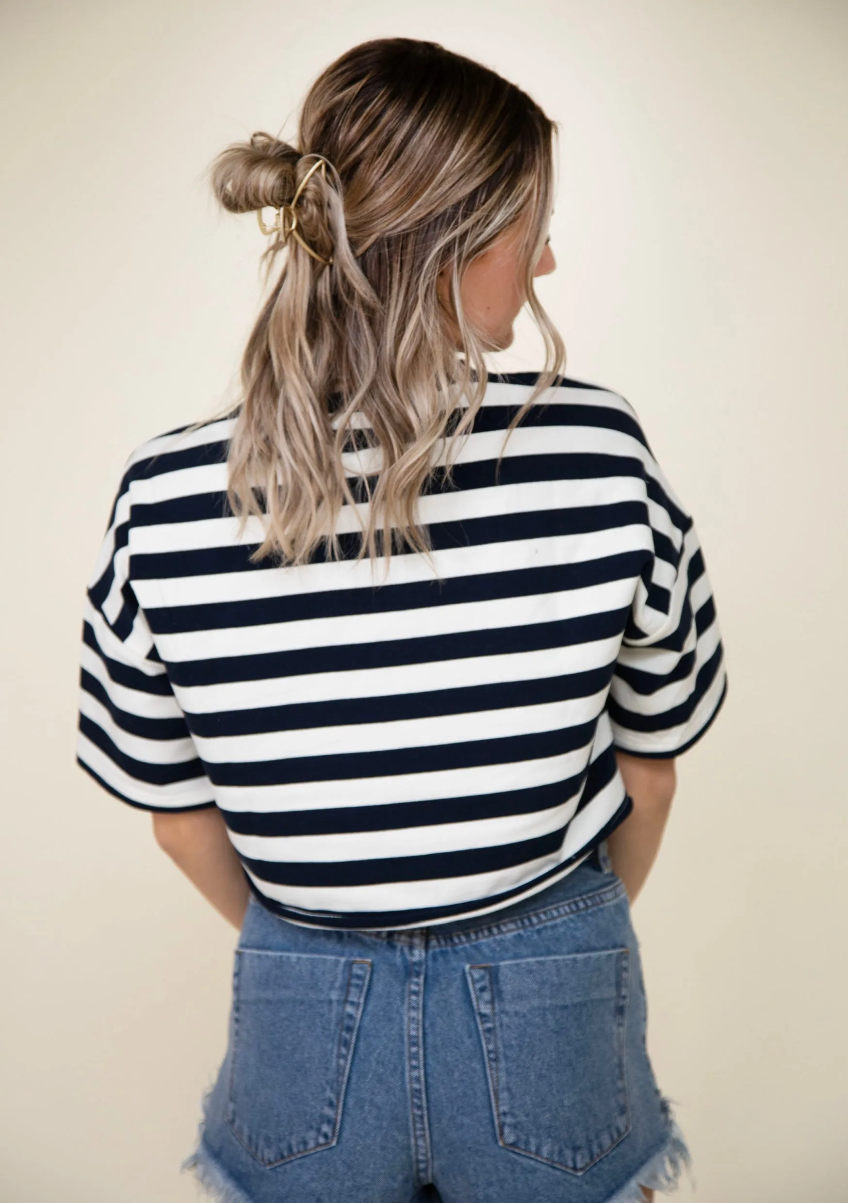 Well Loved Stripe Crop