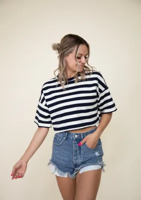 Well Loved Stripe Crop