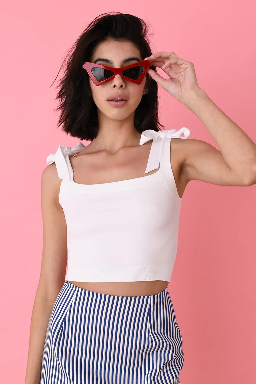 White Crop Camisole