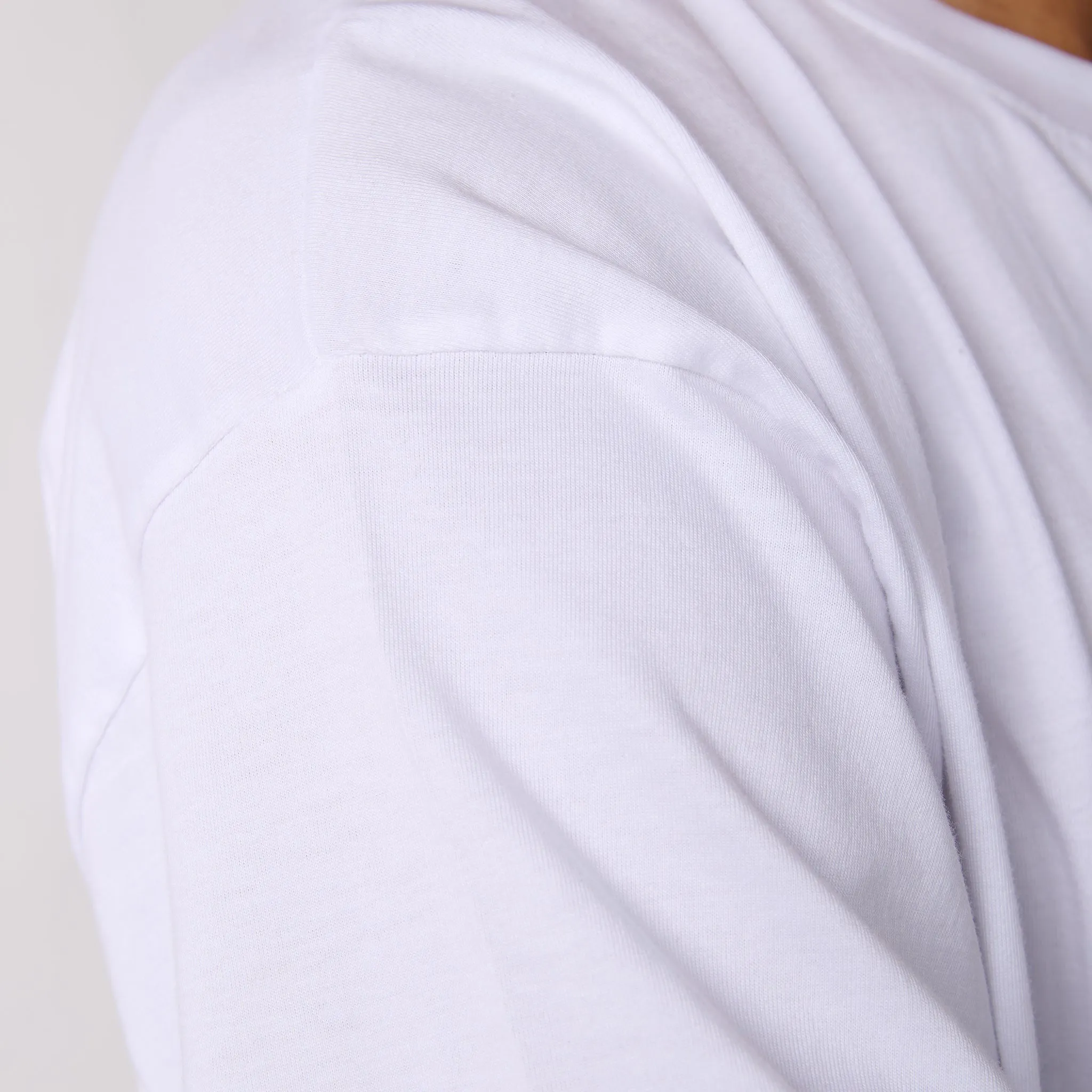 White Oversized T-shirt with pocket print