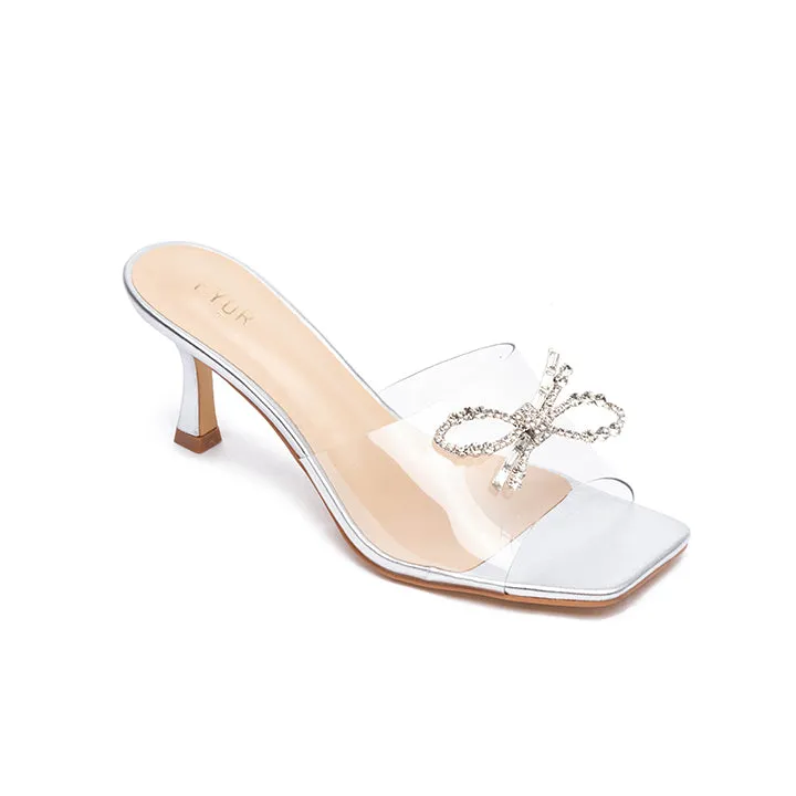 Wide Transparent Strap Heeled Sandal HL 98